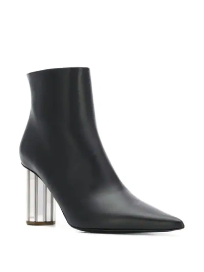 Shop Proenza Schouler Metallic Heel Boots In Black