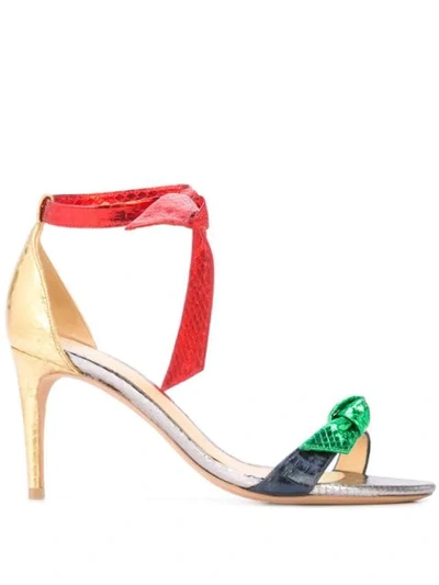Shop Alexandre Birman Leather High Heel Sandals - Multicolour