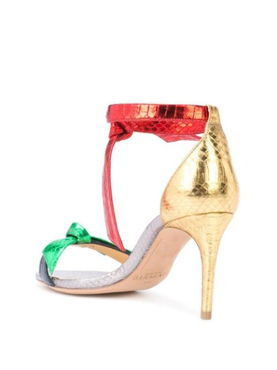 Shop Alexandre Birman Leather High Heel Sandals - Multicolour