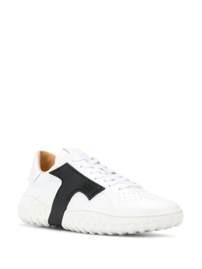 Shop Tod's Logo Low-top Sneakers In White