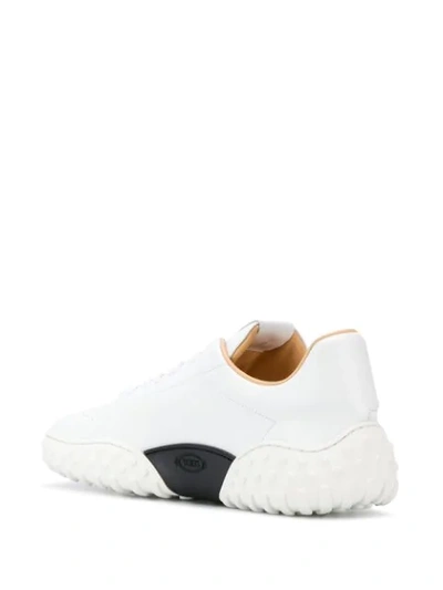 Shop Tod's Logo Low-top Sneakers In White