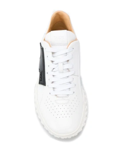 Shop Tod's Logo Low-top Sneakers In White