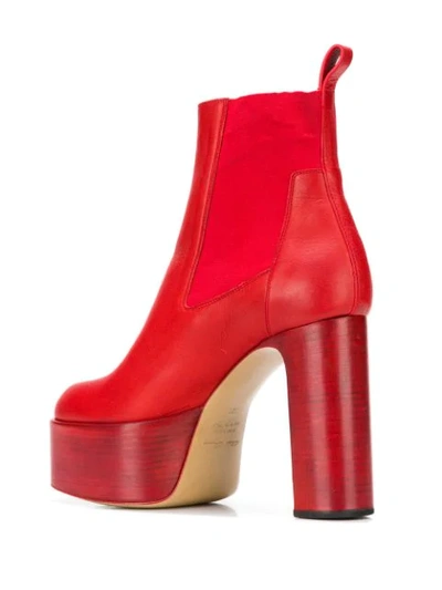 Shop Rick Owens Kiss Ankle Boots In Red