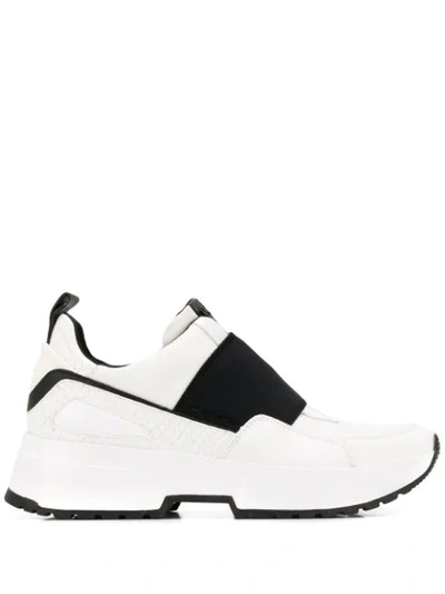 Shop Michael Michael Kors Cosmo Slip-on Sneakers In White