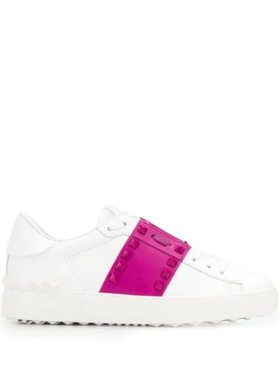 Shop Valentino Garavani Open Sneakers In White