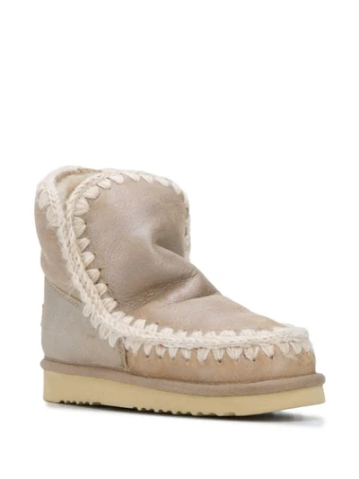Shop Mou Eskimo 18 Boots In Neutrals