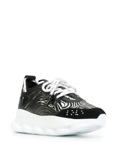 Shop Versace Chain Reaction Sneakers In Black