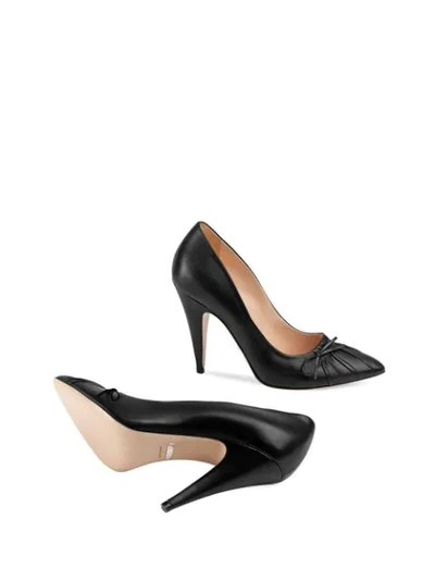 Shop Gucci Leather Pump In Black