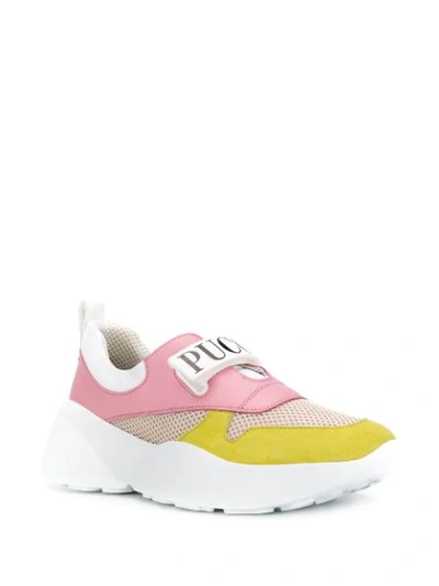 Shop Emilio Pucci Logo Strap Sneakers In Pink