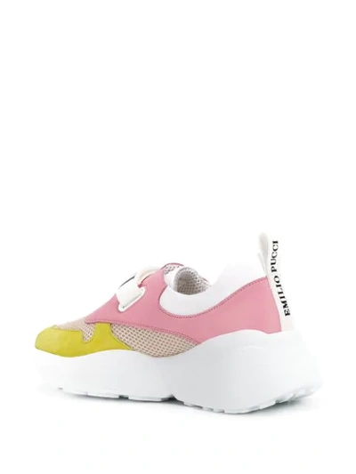 Shop Emilio Pucci Logo Strap Sneakers In Pink