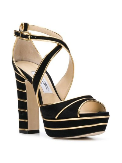 Shop Jimmy Choo April 120 Sandals In Black