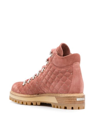 Shop Le Silla Quilted Hiking Style Ankle Boots In 173