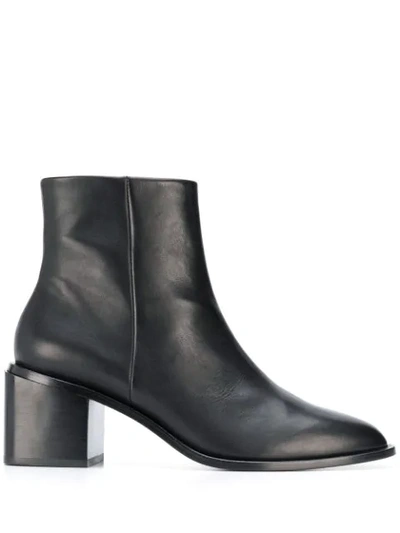 CLERGERIE XENIA BLOCK HEEL ANKLE BOOTS - 黑色