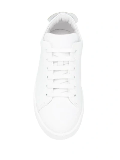 Shop Moschino Teddy Bear Patch Sneakers In Fantasy White
