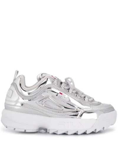 Shop Fila Disruptor Sneakers In 3vw Silver