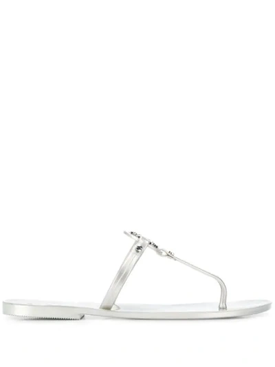 Shop Tory Burch Mini Miller Sandals In Grey