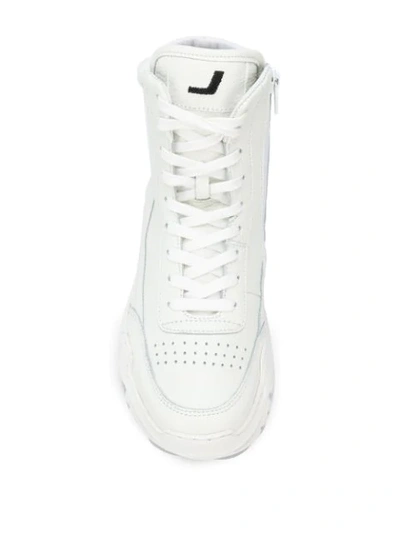 Shop Joshua Sanders Hi-top Donna Sneakers In White