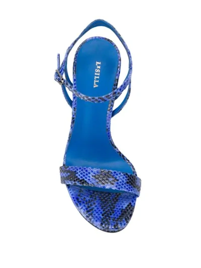 LE SILLA GWEN浮雕凉鞋 - 蓝色