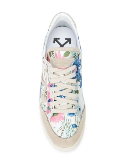 Shop Off-white Floral Print Sneakers In White