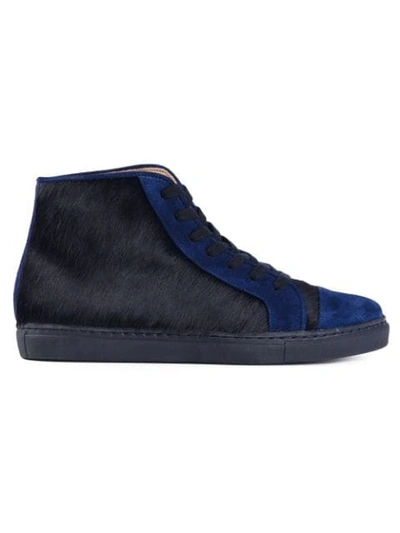 Shop Thakoon Addition Panelled Hi-top Sneakers In Blue