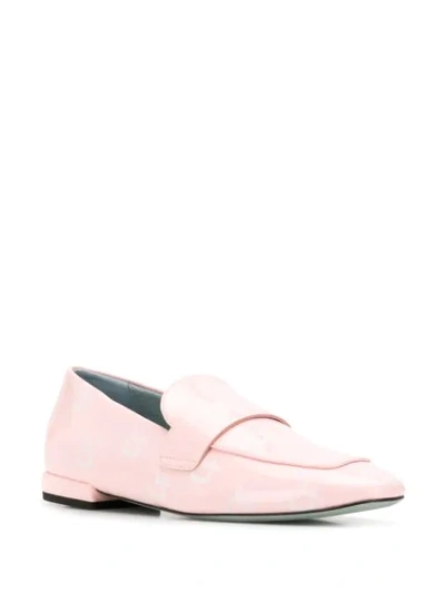 Shop Chiara Ferragni Logo Print Loafers In Pink