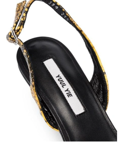 Yuul Yie Python-effect 70mm Pumps In Yellow