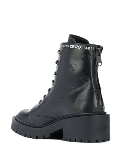Shop Kenzo Lace-up Ankle Boots In Black