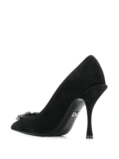 Shop Dolce & Gabbana Monogram Kate Pumps In Black