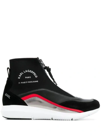 Karl Lagerfeld Vitesse Sock-style Sneakers In Black | ModeSens
