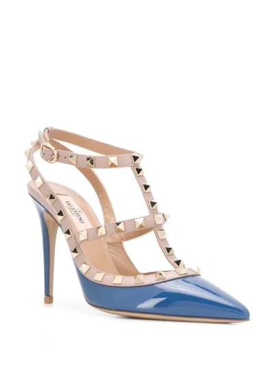 Shop Valentino Garavani Rockstud Pumps In Blue