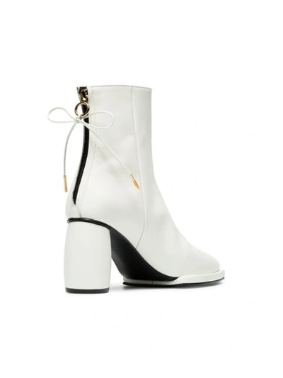 Shop Reike Nen White 80 Square Toe Leather Ankle Boots