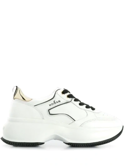 Shop Hogan Chunky Low Top Trainers In White