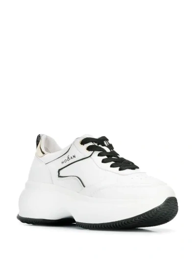 Shop Hogan Chunky Low Top Trainers In White