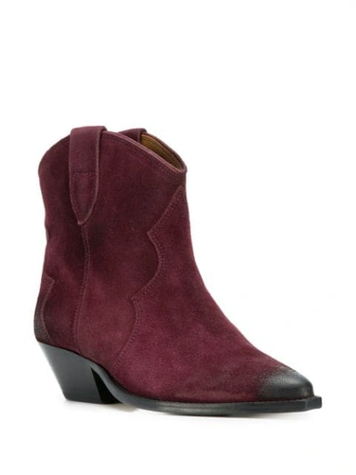 Shop Isabel Marant Dicker Boots In 86au Aubergine