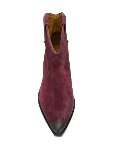 Shop Isabel Marant Dicker Boots In 86au Aubergine