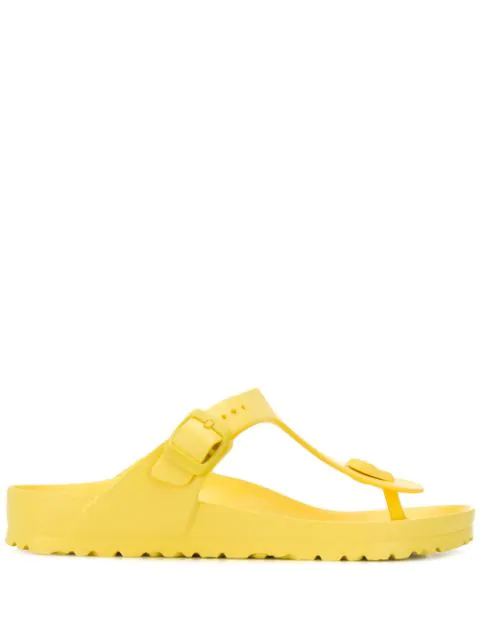 yellow rubber birkenstocks