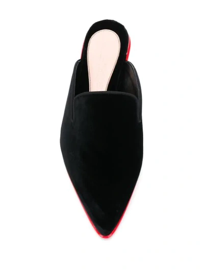 Shop Alexander Mcqueen Pointed In Black/black/silver