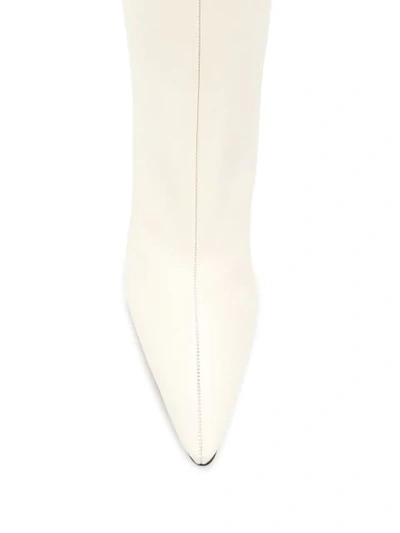 Shop Magda Butrym Slip-on Style Knee-high Boots In White