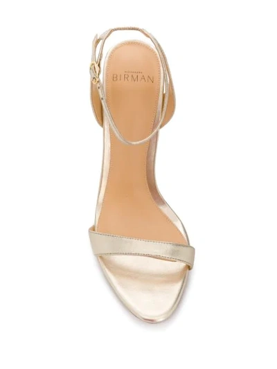 Shop Alexandre Birman Heeled Lea Sandals In Gold