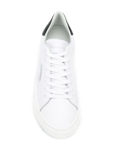 Shop Philippe Model Two Tone Low Top Sneakers In White