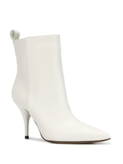 Shop L'autre Chose Pointed Toe Ankle Boots In 3044 Milk