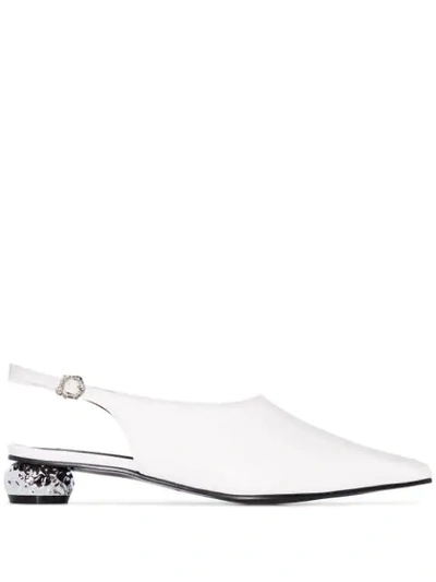 Shop Yuul Yie Lina 30mm Slingback Pumps In White