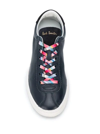 Shop Paul Smith Swirl Lace Sneakers In Blue