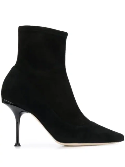 Shop Sergio Rossi Ankle Sock Boots In 1000 Nero