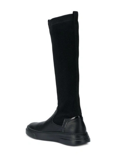 Shop Bruno Bordese Stretch Knee High Boots - Black