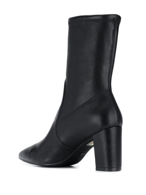 shiloh logo stretch knit and leather sock boot