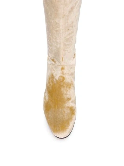 Shop Alberta Ferretti Over-the-knee Boots In Neutrals