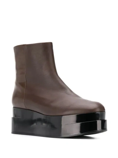 Shop Clergerie Platform Ankle Boots In Brown