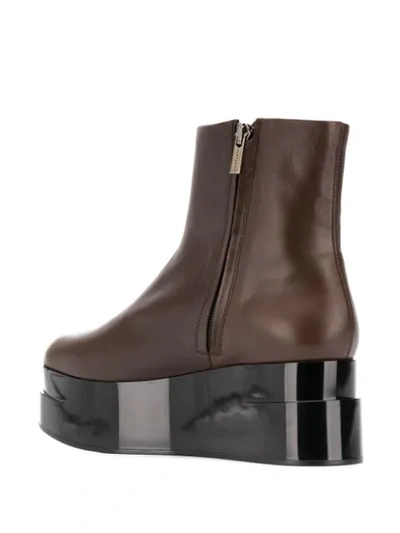 Shop Clergerie Platform Ankle Boots In Brown