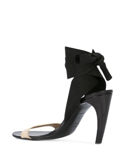 Shop Proenza Schouler Ankle Tie Curved Heel Sandals In Black